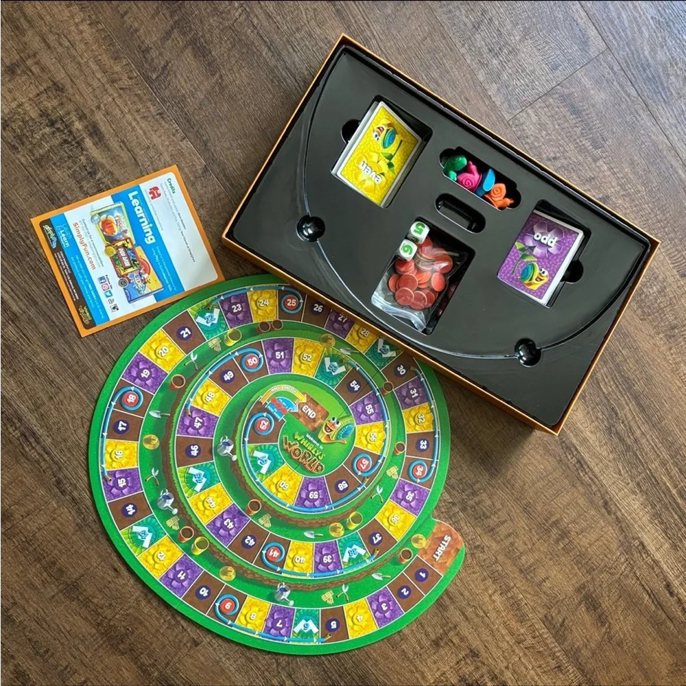SimplyFun Whirly’s World Board Game Learning Addition  Numbers Counting Snails